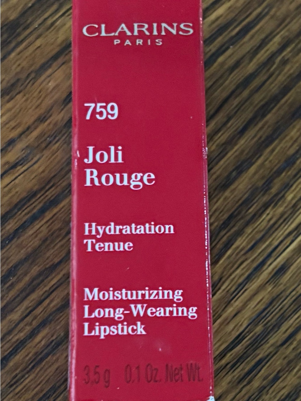 Clarins Joli Rouge Lipstick 759 Rouge - Vibrant Red - NEW